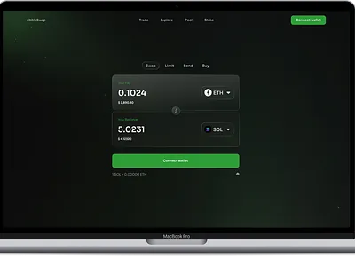 ribbleswap interface crypto swap ui ux web3