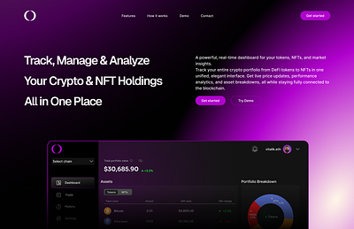 hero section design crypto nft ui ux web3