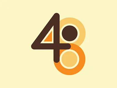 48th Birthday Number Type Design adobe illustrator branding design graphic design typography vector