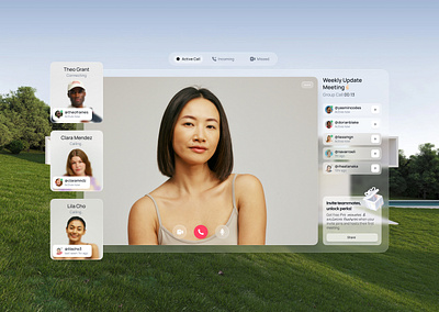 VR Meeting App 3d add chat design figma friends invite light mode meeting product product design share ui vr web