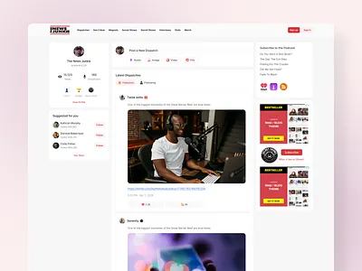 🎧 News Reimagined – UI Concept for The News Junkie audio news media design graphic design news junkie news ui ui uidesign uiux web webdesign