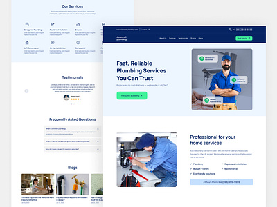 Plumbing Landing Page landing page plumbing plumbing landing service landing page service website website website design