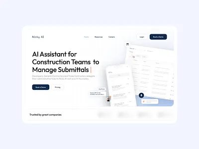 Landing Page design illustration landing light ui website