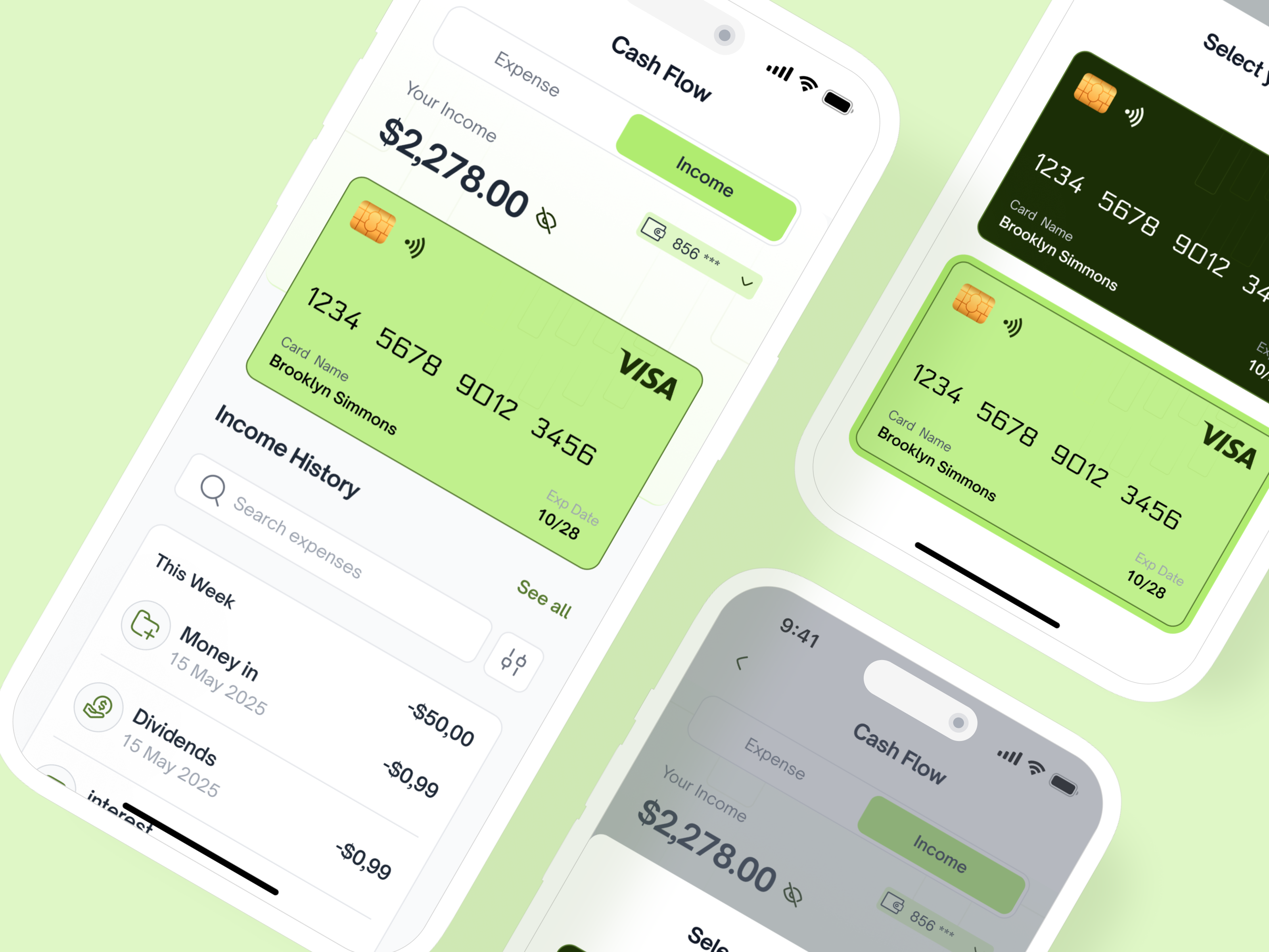 Example of Nexwealth - AI Finance Mobile App Cashflow