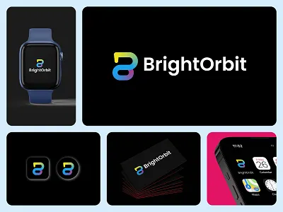 Digital agency logo design & brand identity brightorbit