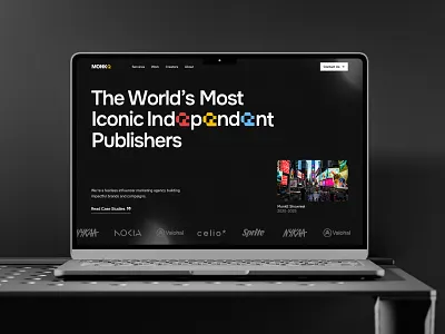 Monk Entertainment Preview bolddesign cinematicdesign creativeagency design homepagedesign motionux webdesign