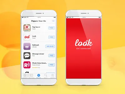Look! branding mobile app ui