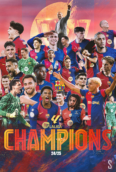 Champion Barcelona Poster Design design graphic design posterdesign