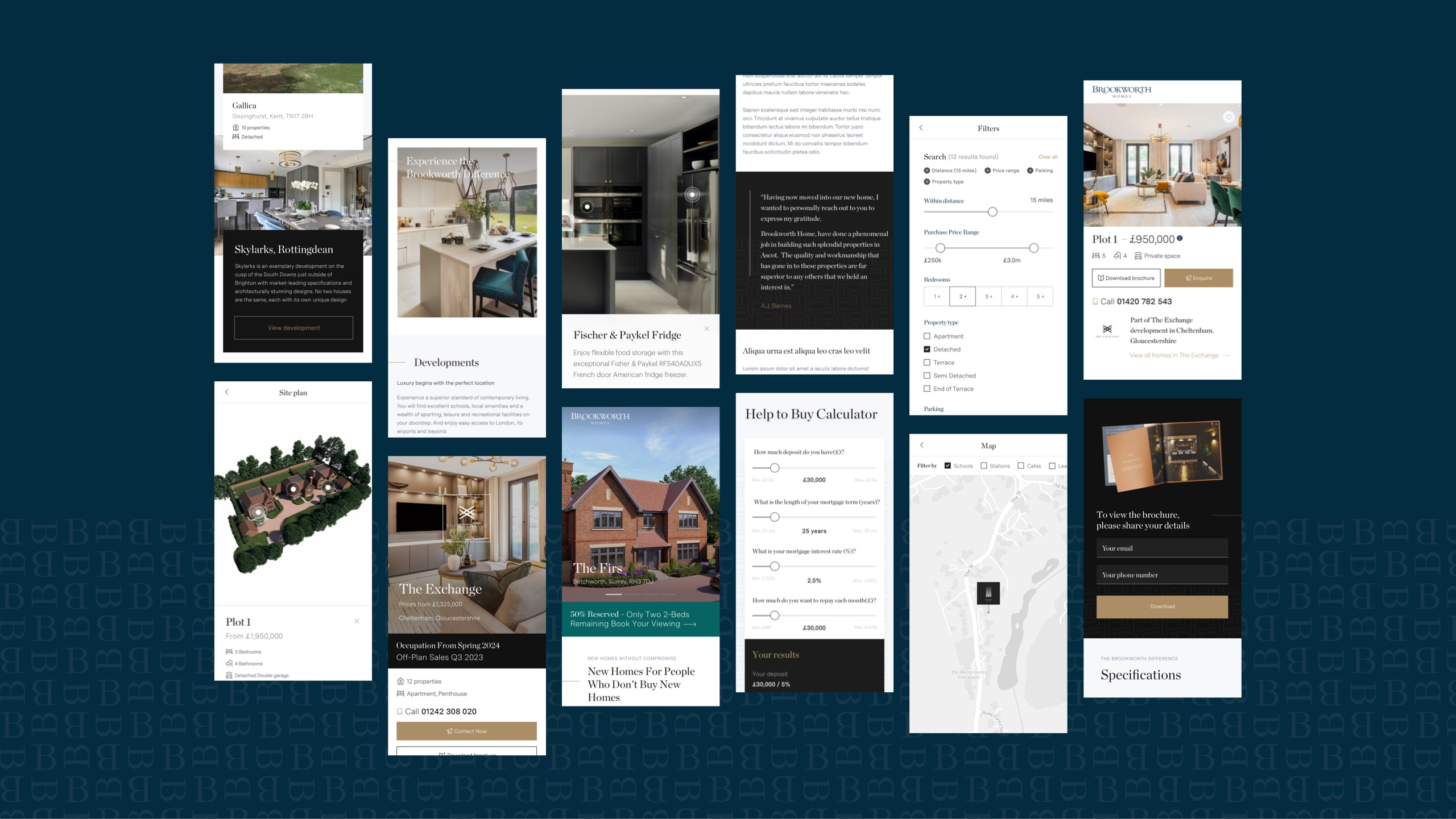 Example of Luxury Propery Development Branding + UX