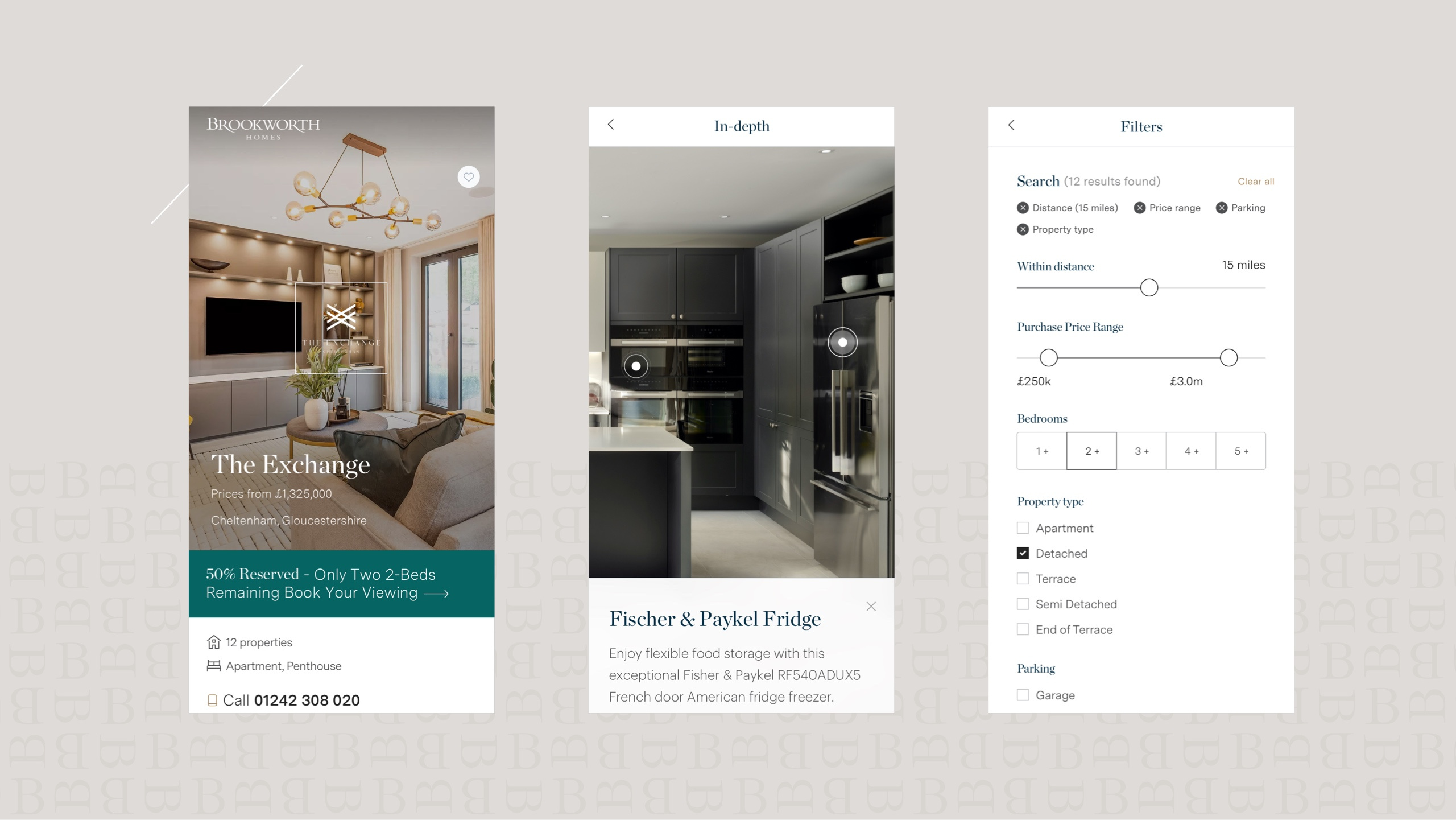 Example of Luxury Propery Development Branding + UX