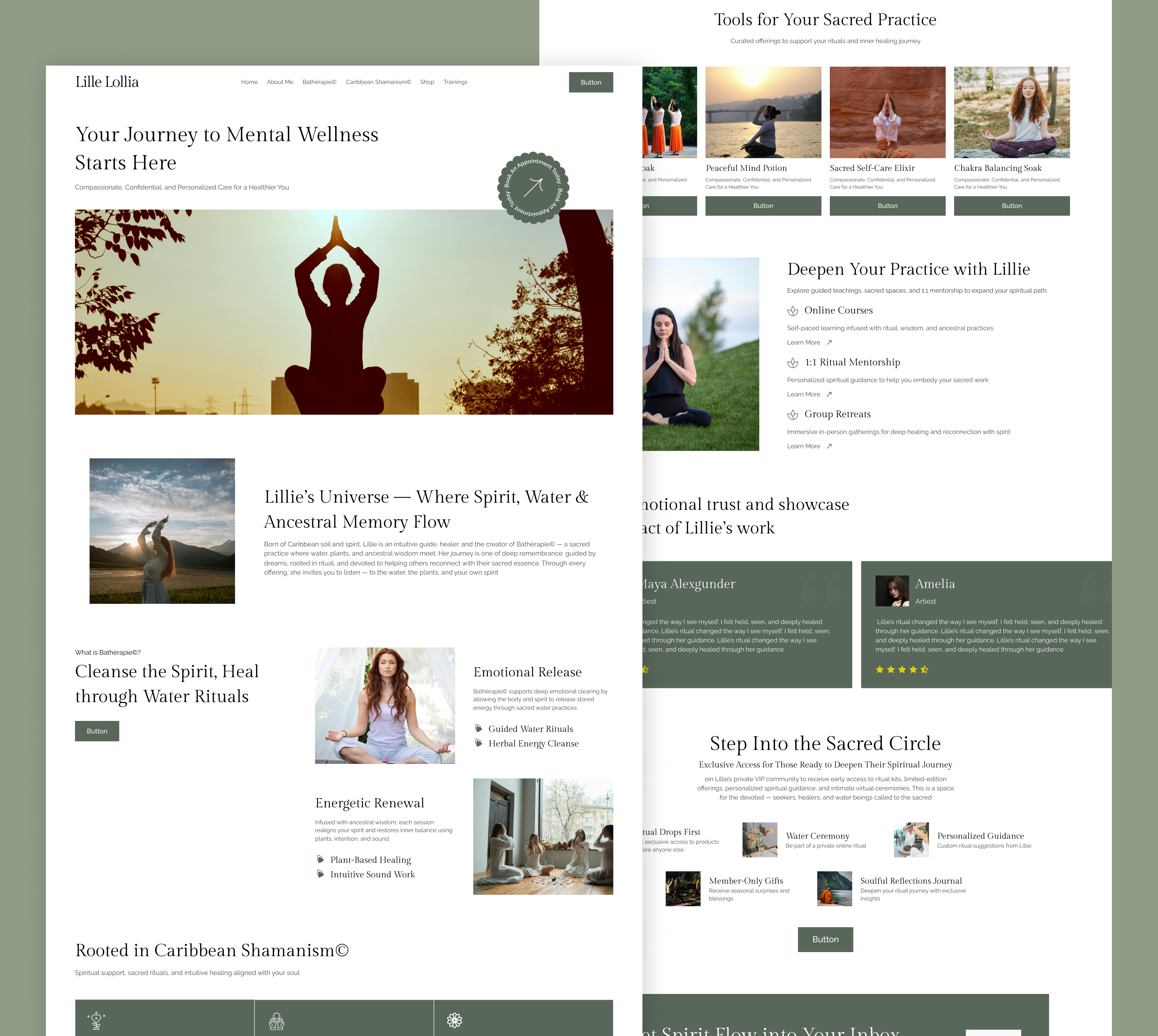 Modern Yoga & Wellness Website – UI/UX figma self care ui design uiux wellness yoga
