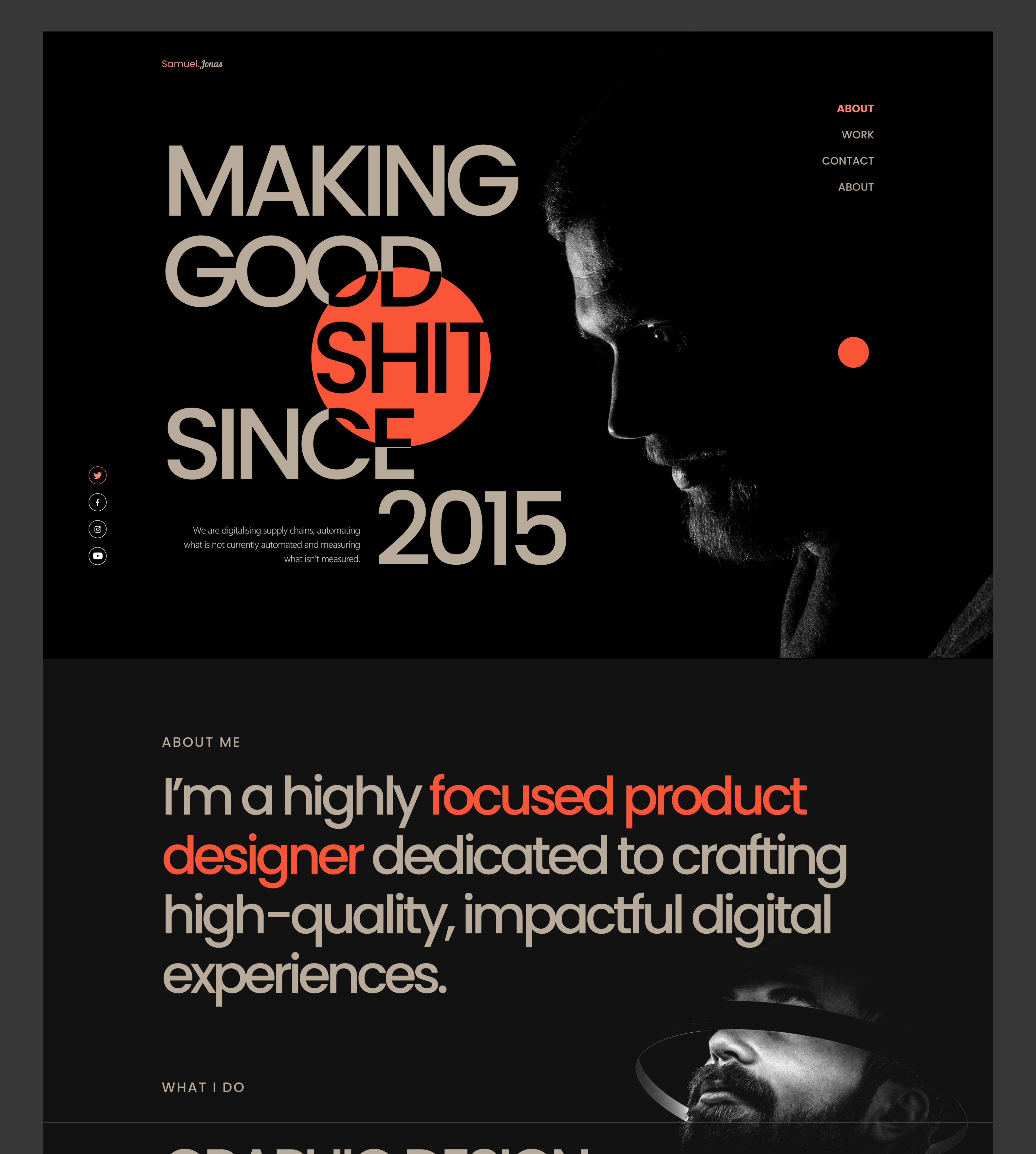 Personal Portfolio Landing Page Design discover landing page ui web design