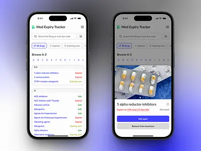 Medicine expiry tracker ui