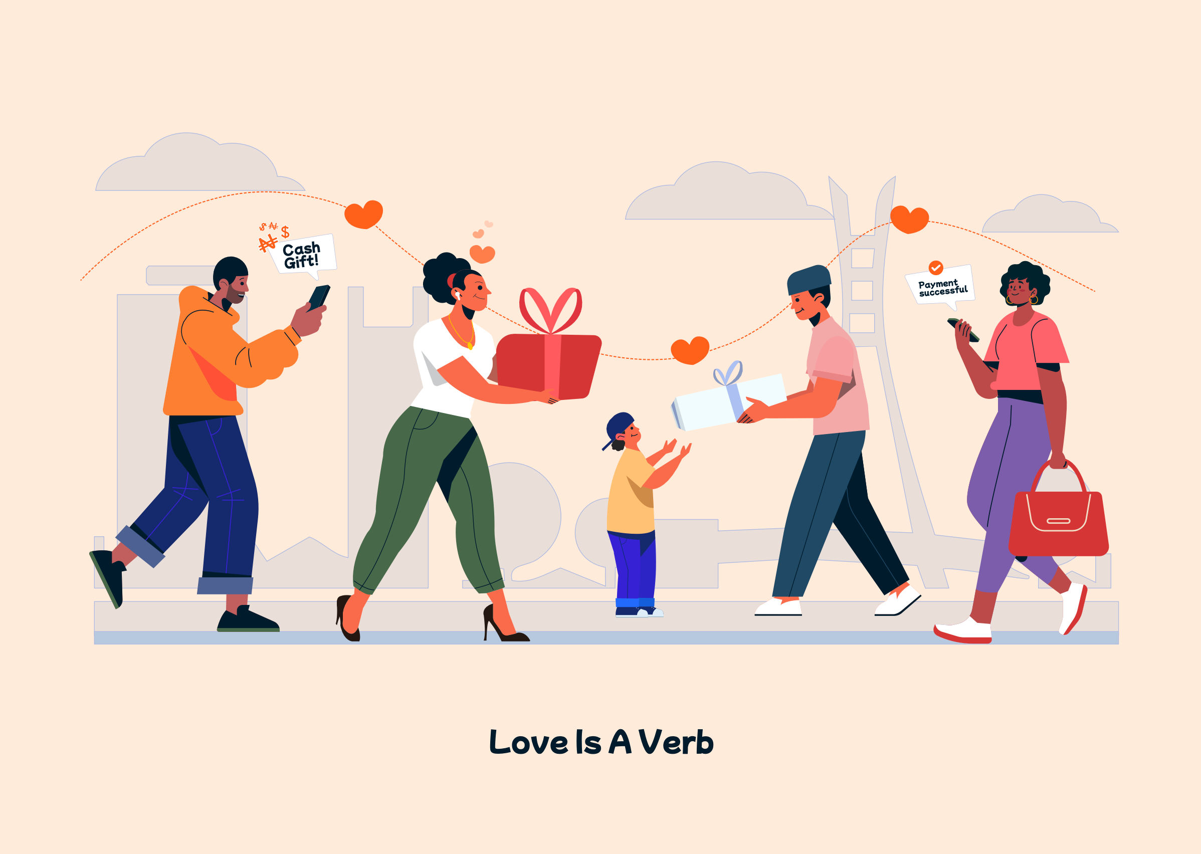 Love is a verb animation art design graphic design illustration ui