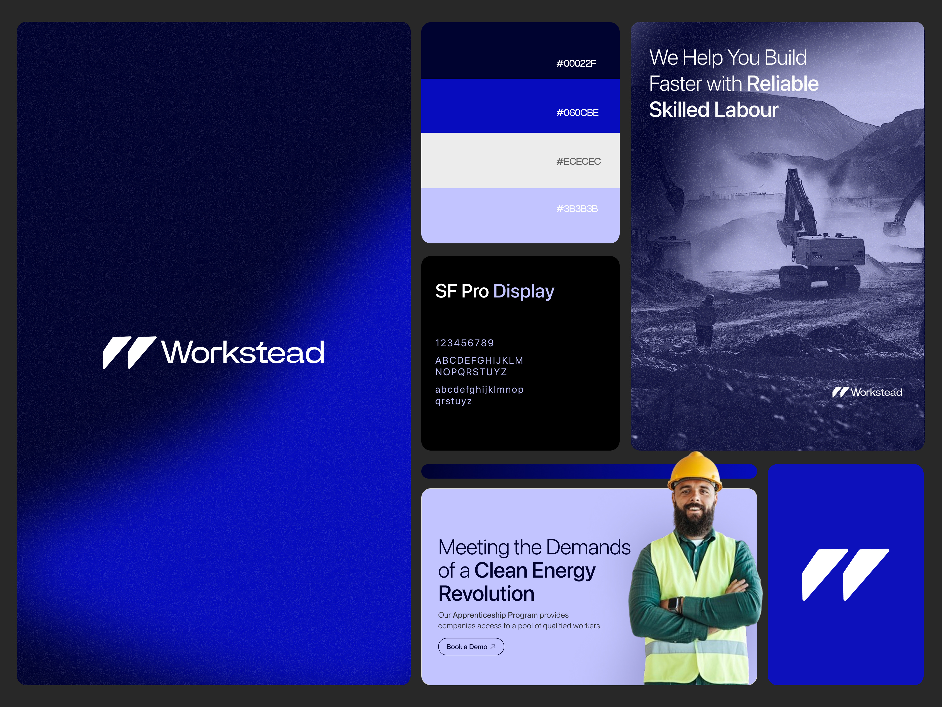 Workstead – Green Energy Workforce Identity Design brand identity branding green energy logo staffing agency workforce