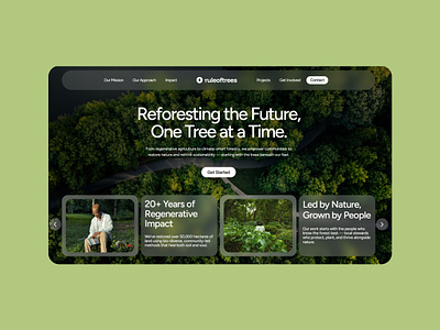 Elementor Slider Design Exploration. carousel design carousel ui design hero section hero section design homepage design landing page landing page design minimalist design nature homepage nature landing page nature web design slider design slider section ui ui design uiux user interface web redesign website design