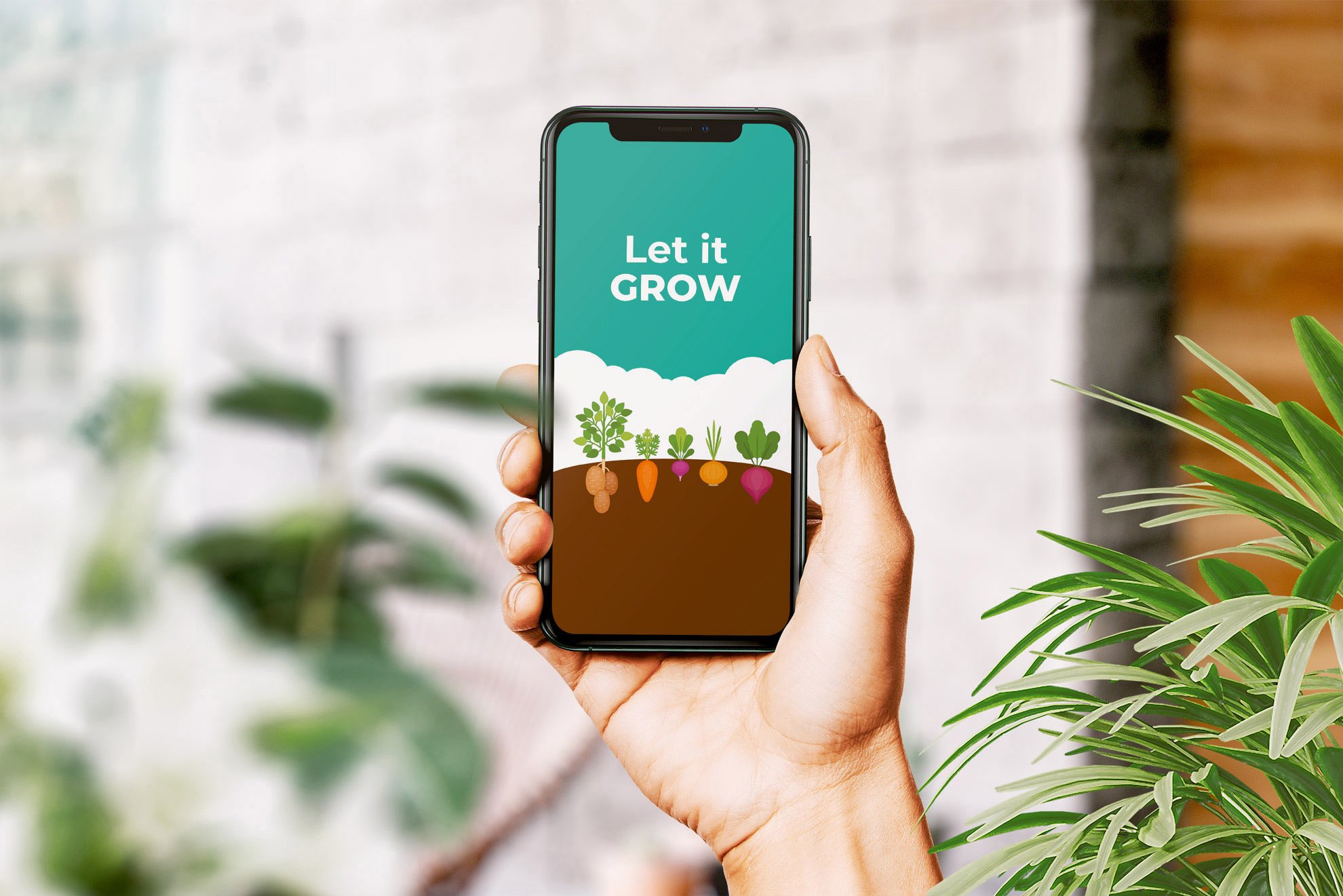 Let it Grow mobile app smart watering app ui ux