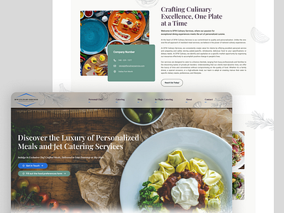 DFW Culinary Catering website culinary food landing page modern ui ux website