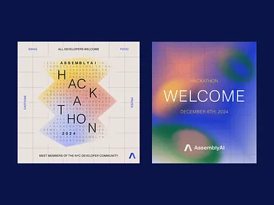 AssemblyAI Hackathon event design ai developers event design events hackathon poster poster design print speech to text