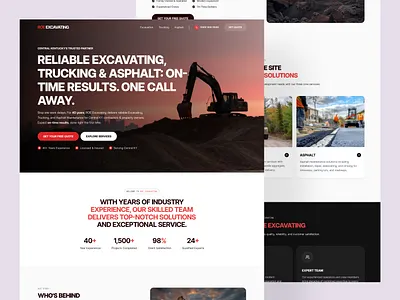 ROE Excavating Website Design copywriting design framer funnel design ghl illustration landing page ui ux web design webflow website design