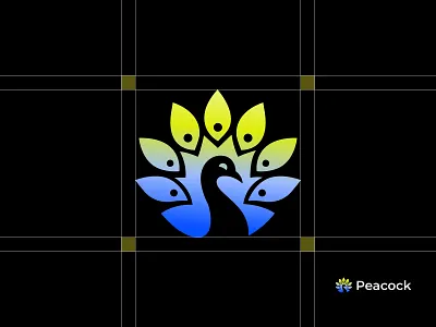 Peacock Logo Design - Minimalist Modern Gradient Brand Mark bird logo brand logodesign brandmark colorful logo creative logo custom logodesign dribble logo gradient logo graphic designer iconic logo logo branding logo designer logo inspiration logomark minimal branding minimalist logo modern lgoodesign peacock logo visual identity