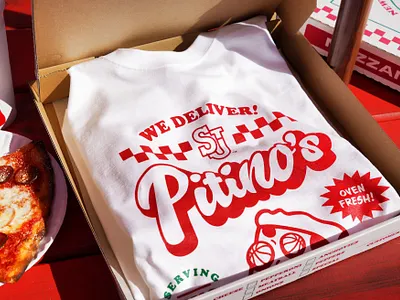 Pitino's apparel basketball college graphic design new york nyc package design pizza sports