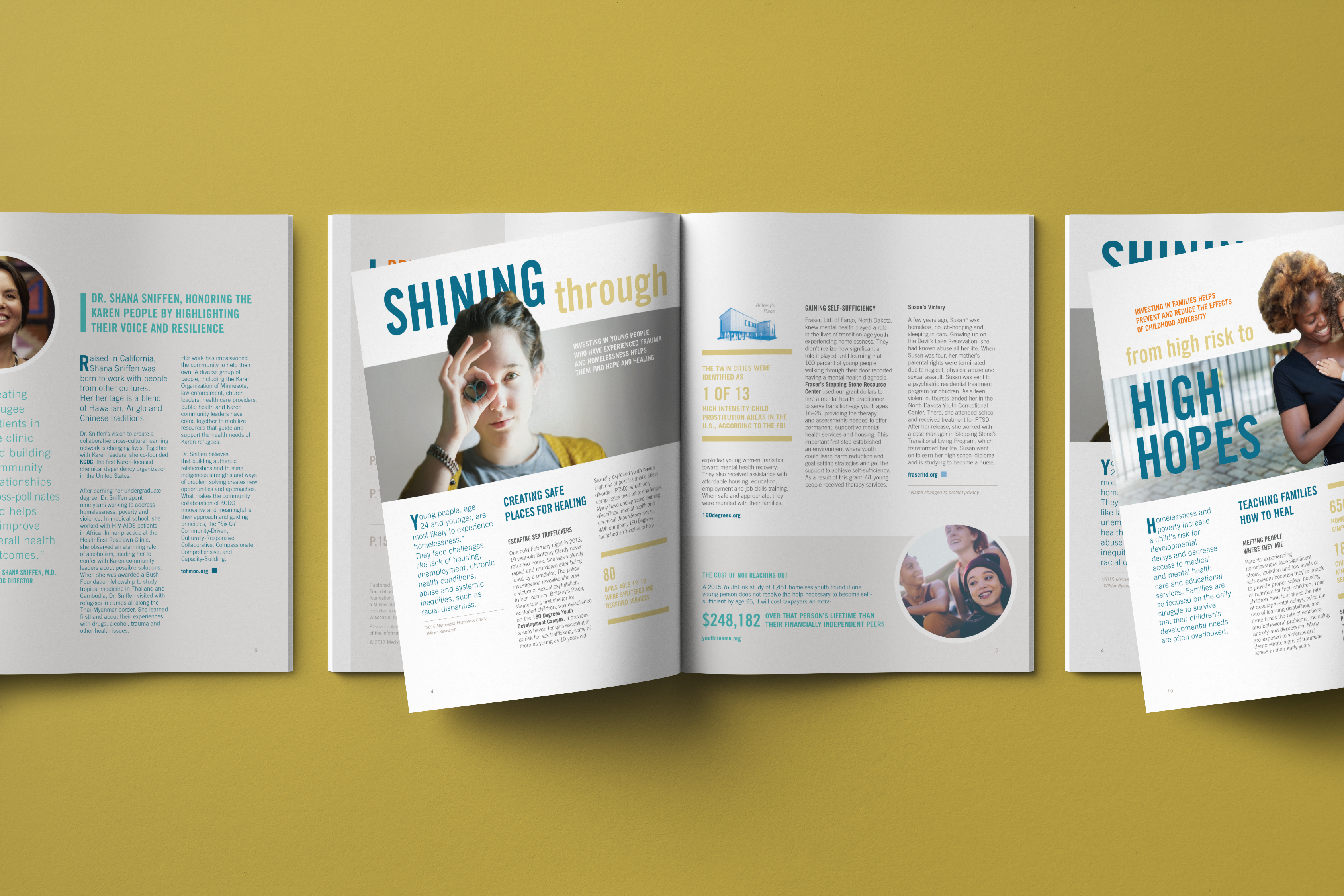 Annual Report annual report care data visualization design editorial foundation graphic design health healthcare layout medica nonprofit print publication social impact typography