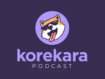 Kore Kara Podcast branding drawing graphic design illustration logo podcast shiba shiba inu vector
