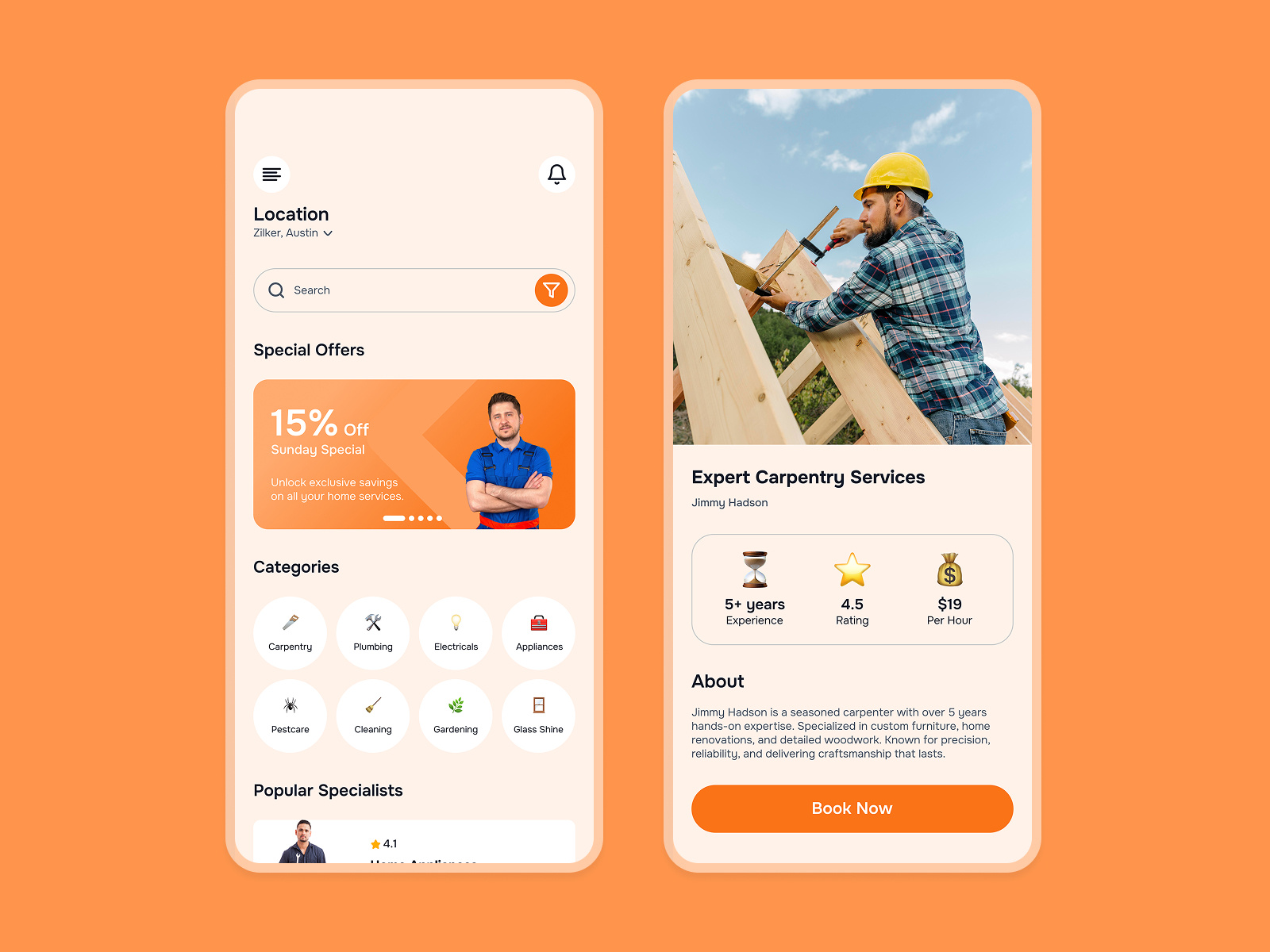 Home Service App UI/UX Design instanthomeservicebooking