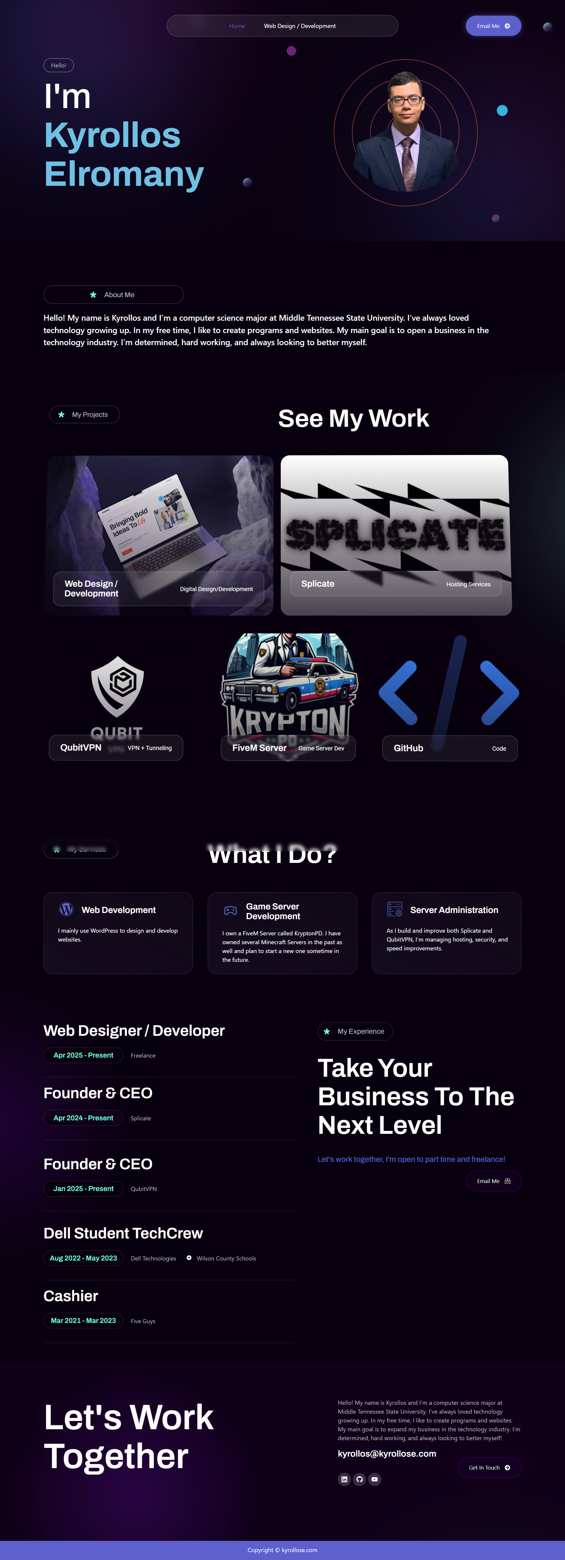Example of Web Design (Price Lowered For Portfolio)