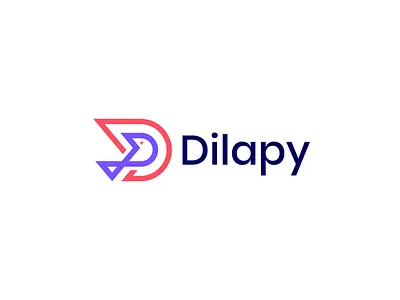 DP Bird logo Modern logo design for Dilapy app bird brand logo brandidentity business code logo company creative logo dp letter fly icon initial letter letter letter mark logo logo design minimal saas software unique