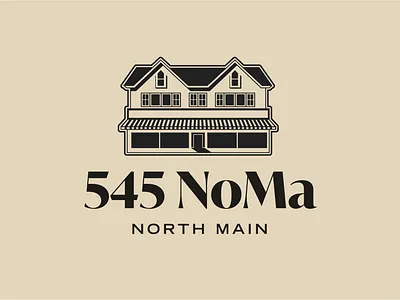 545 NoMa black graphic design house logo simple tan typography wordmark