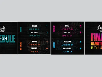 UA Future Schedule IG Rollout black digital gradient graphic design grunge instagram layout poster schedule social media twitter typography vibrant