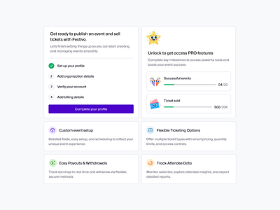 Onboarding Page for Event website colorful completion dashboard fun ui illustration onboarding ui ui design user interface ux website website ui