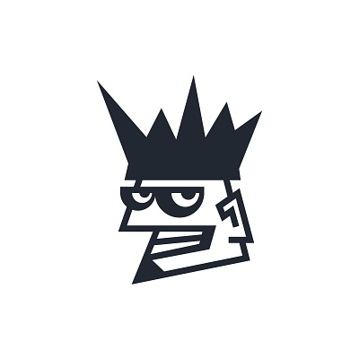 Prince Crown Head Logo buy crown head king logo logos logotype modern prince sale