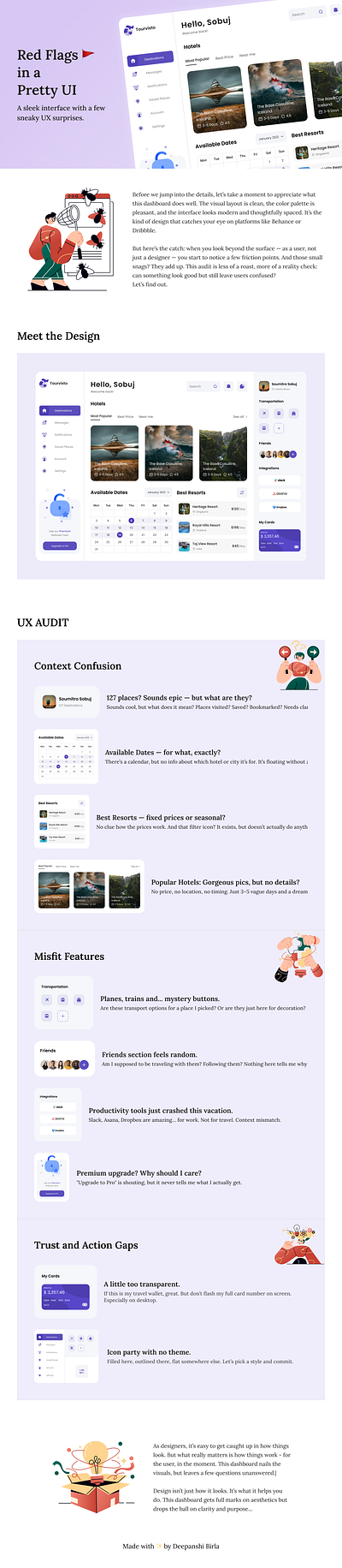 Dashboard UX Audit dashboarddesign designteardown redflagsinui ui ux audit
