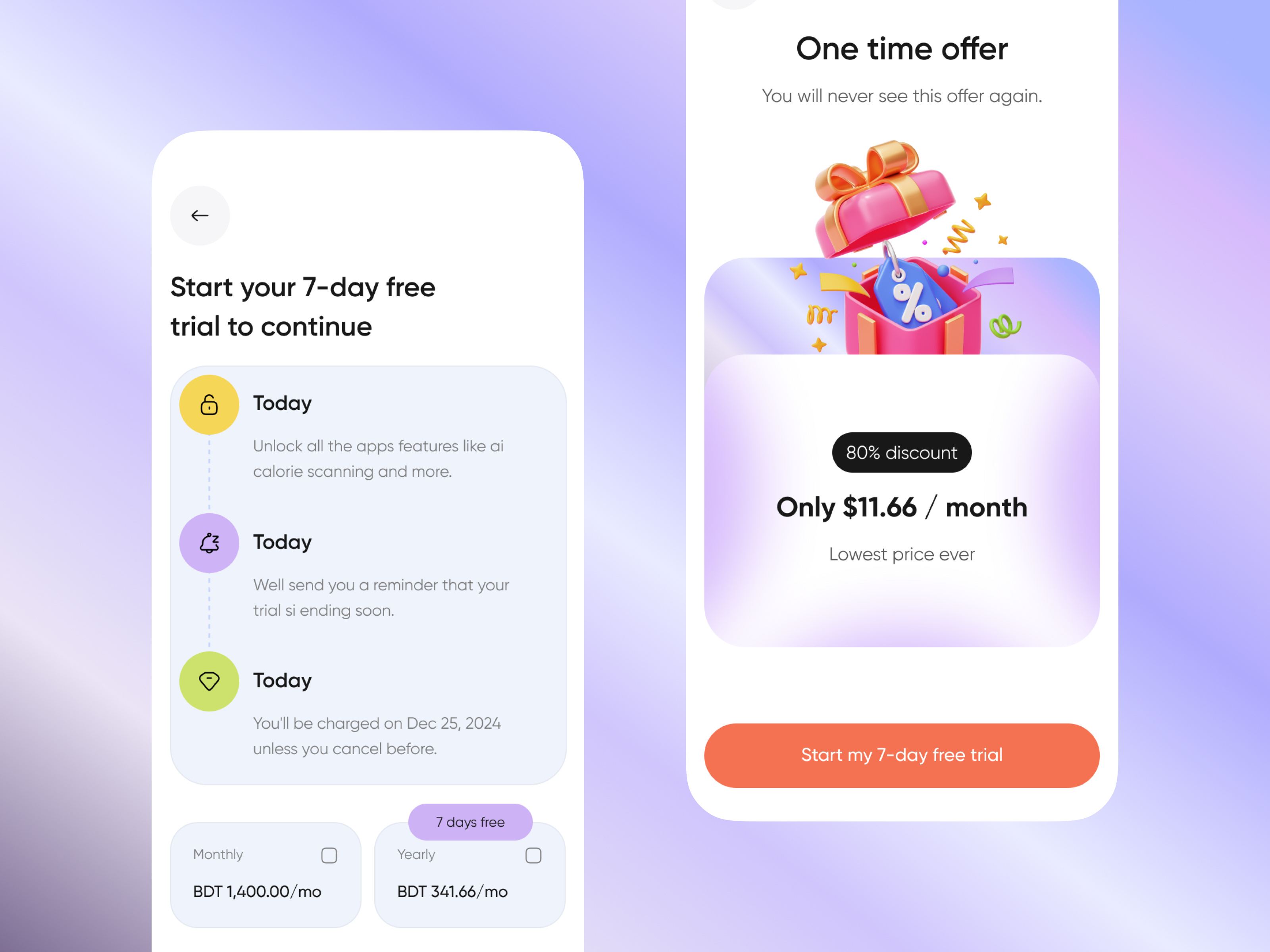 Example of Ai Calorie Tracker Mobile App Design