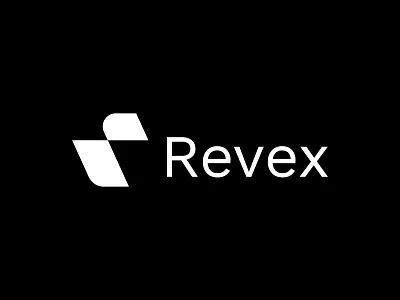 Revex abstract logo ai logo app icon black and white brand development brand identity branding design letter logo logo logo design