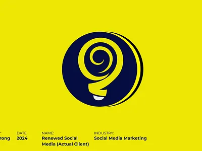 Renewed Social Media logo branding graphic design logo