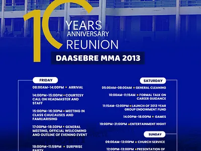 10 years Anniversary Programme Outline