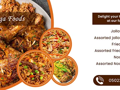 Food stand flyer for Welaga Foods