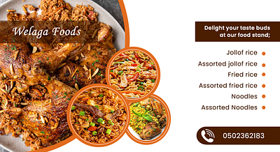Food stand flyer for Welaga Foods