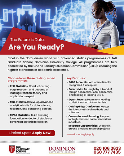 Sample Dominion University College Flyer