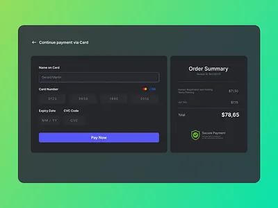 Credit Card Checkout Page For SaaS Start Up checkout checkout page credit card dailyui design figma landing page payment payment page prototype saas saas website ui ui design web design website website design
