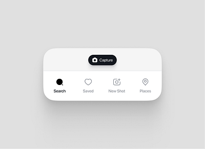 Floating Capture Tab Bar UI 3d animation branding graphic design logo motion graphics ui