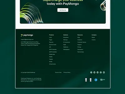 Paymongo Footer Design cta design footer ui user interface
