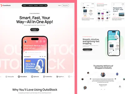 App Landing Page – UI Design in Figma + Webflow/Framer Dev app landing page app launch page figma app design framer app site mobile app website no code app website responsive app landing saas app landing uiux for app webflow app development