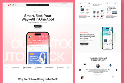 App Landing Page – UI Design in Figma + Webflow/Framer Dev app landing page app launch page figma app design framer app site mobile app website no code app website responsive app landing saas app landing uiux for app webflow app development