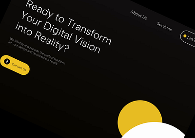Landing Page Design - The Yellow Studio design layout ui web design