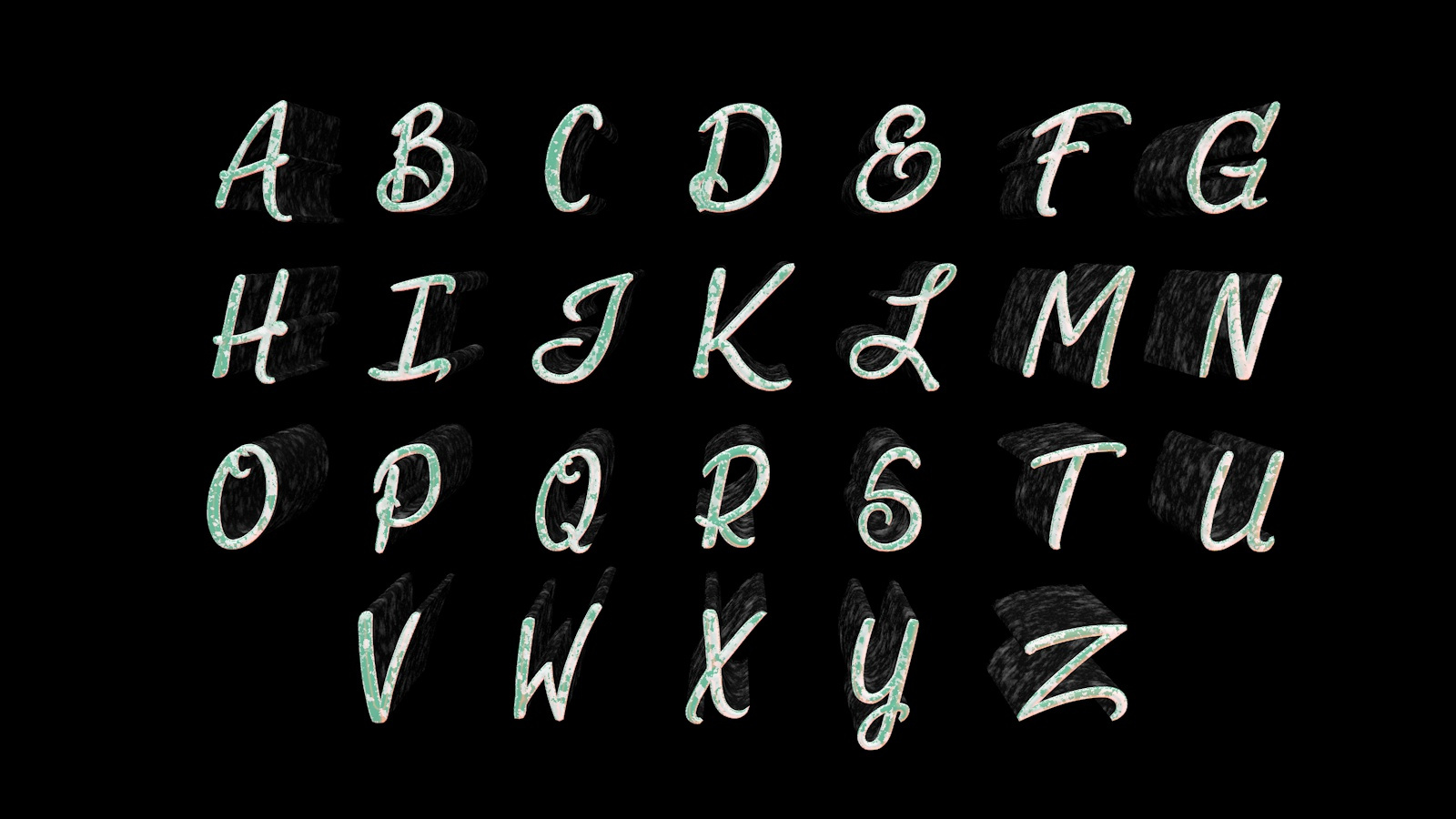 Alphabet 3d c4d cinema4d design font graphic design jedi jedicss lettering letters